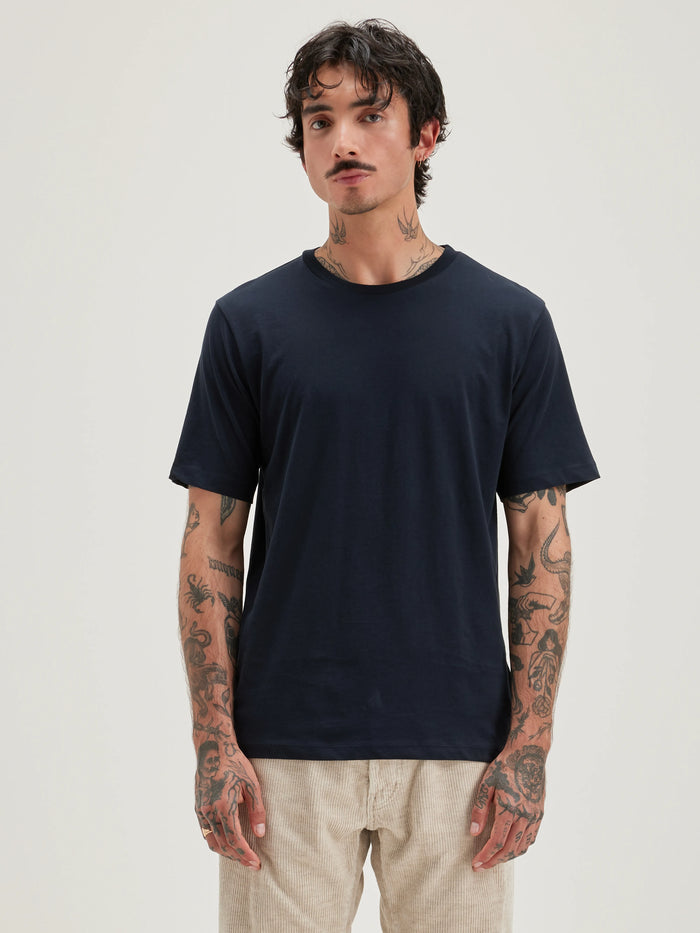 Bellerose T-shirt En Coton à Manches Courtes Bleu Marine Pour Hommes