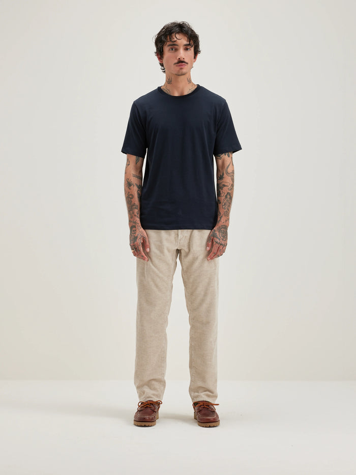 Bellerose T-shirt En Coton à Manches Courtes Bleu Marine Pour Hommes
