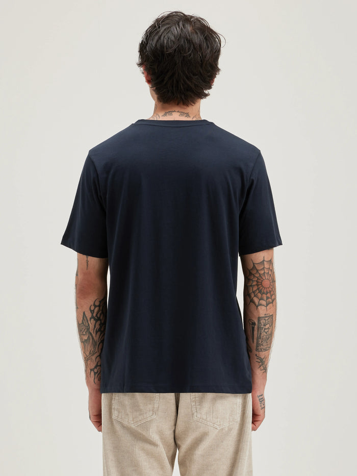 Bellerose T-shirt En Coton à Manches Courtes Bleu Marine Pour Hommes