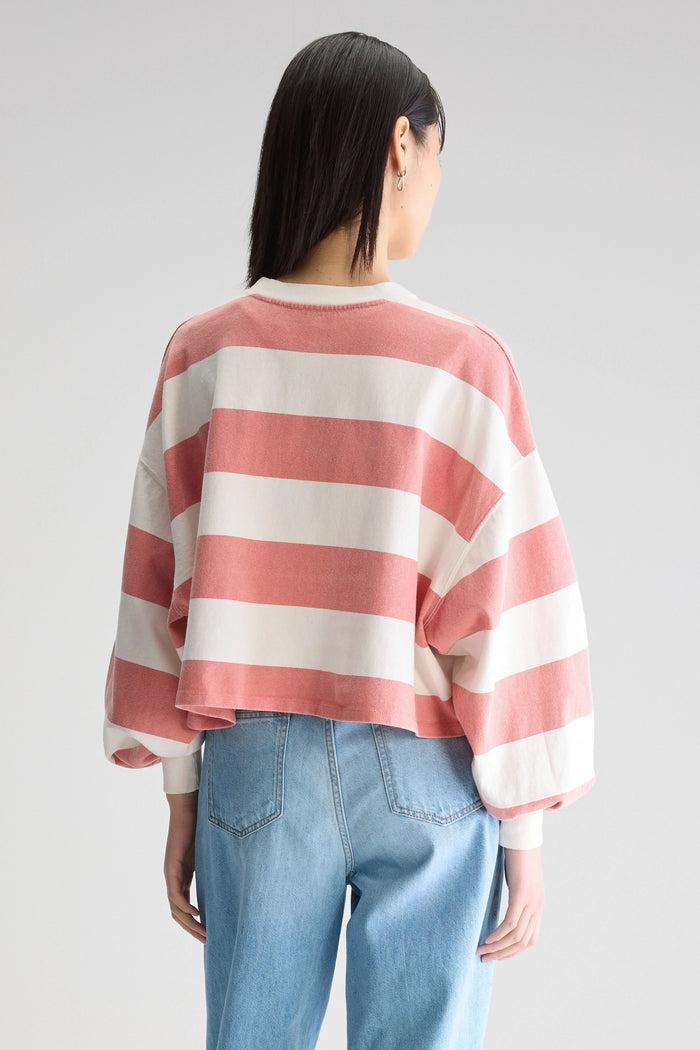 Bellerose T-shirt Manches Longues à Rayures Rouges Pour Femmes