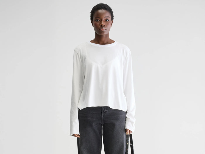 Bellerose T-shirt manches longues blanc pour femmes
