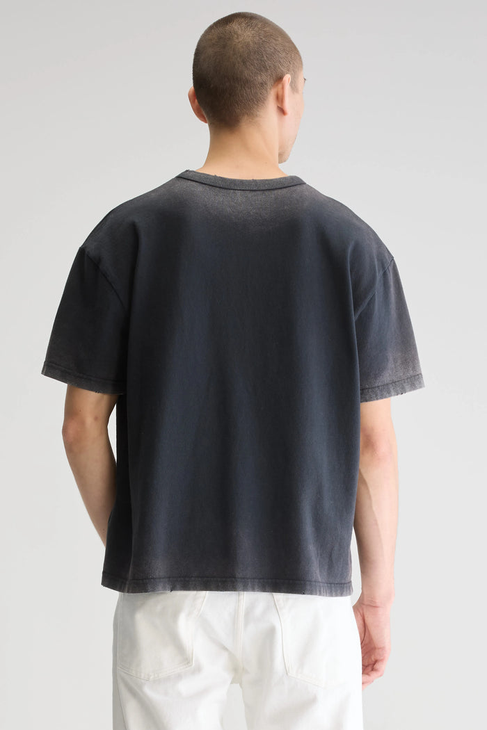 Bellerose T-shirt Noir-bleu à Manches Courtes Pour Homme