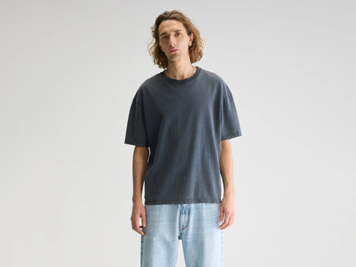 Bellerose T-shirt noir-bleu à manches courtes pour homme