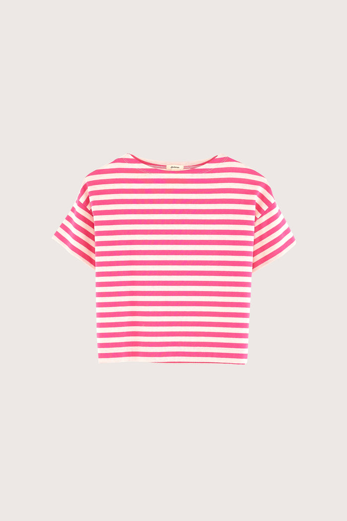 Bellerose T-shirt Rayé à Manches Courtes Pour Filles