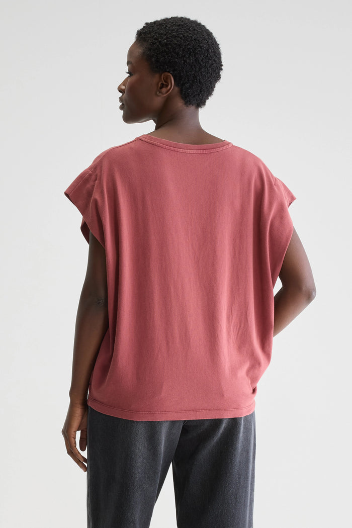 Bellerose T-shirt Rouge Avec épaules Repliées Pour Femmes