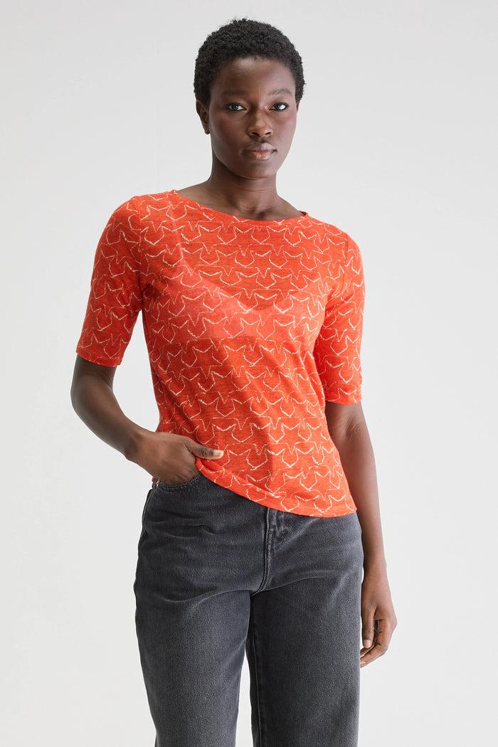 Bellerose T-shirt Slim-fit Imprimé étoile Rouge Pour Femmes