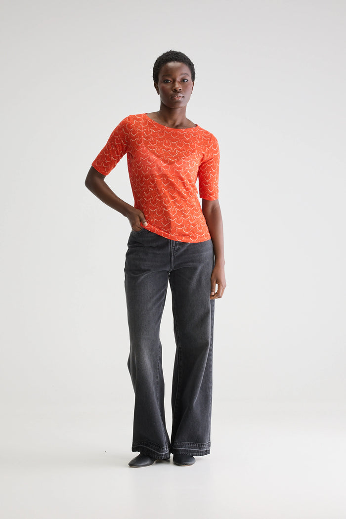 Bellerose T-shirt Slim-fit Imprimé étoile Rouge Pour Femmes
