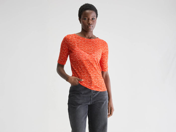 Bellerose T-shirt slim-fit imprimé étoile rouge pour femmes