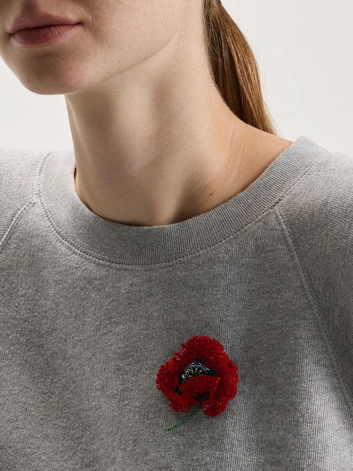 Trovelore Trovelore Broche Coquelicot Rouge