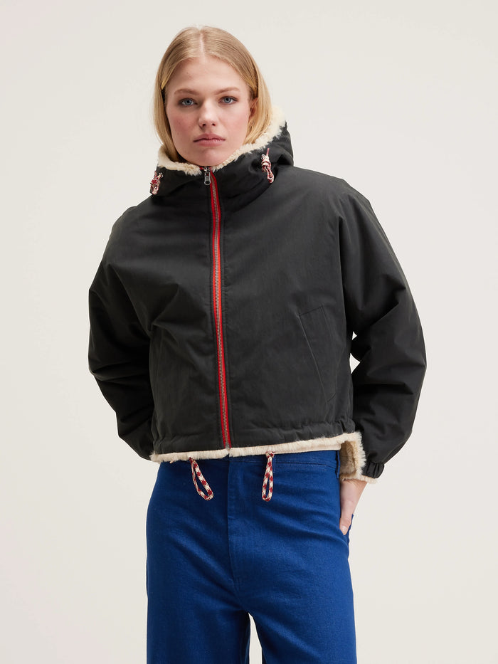 Bellerose Veste à Capuche Réversible Bleu Marine Pour Femmes