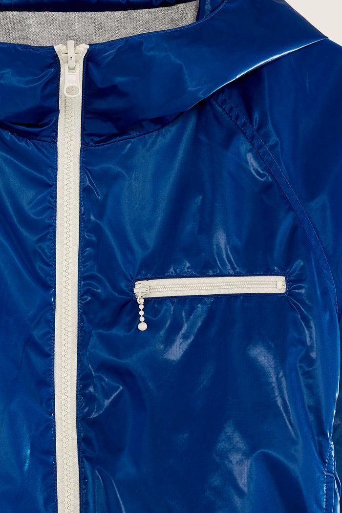 Bellerose Veste à Capuche Réversible Bleue Pour Filles