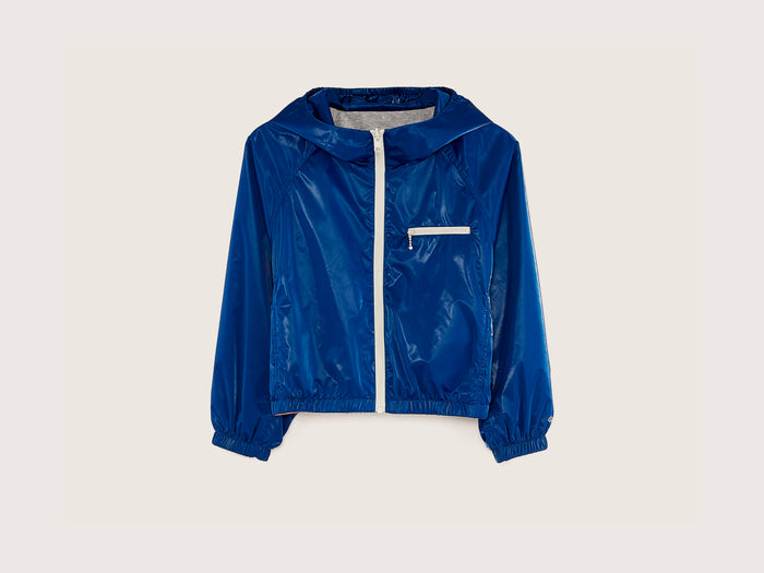 Bellerose Veste à capuche réversible bleue pour filles