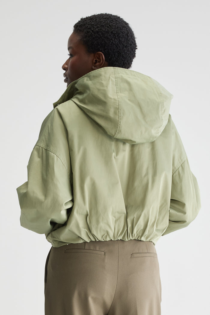 Bellerose Veste Courte Imperméable Verte Pour Femmes