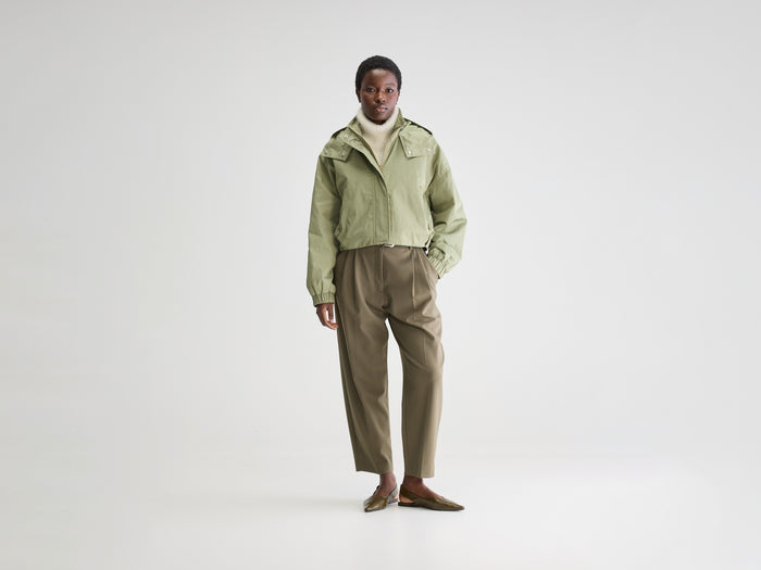 Bellerose Veste courte imperméable verte pour femmes