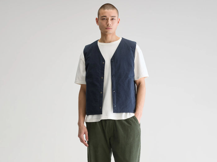 Bellerose Veste sans manches réversible bleu pour homme