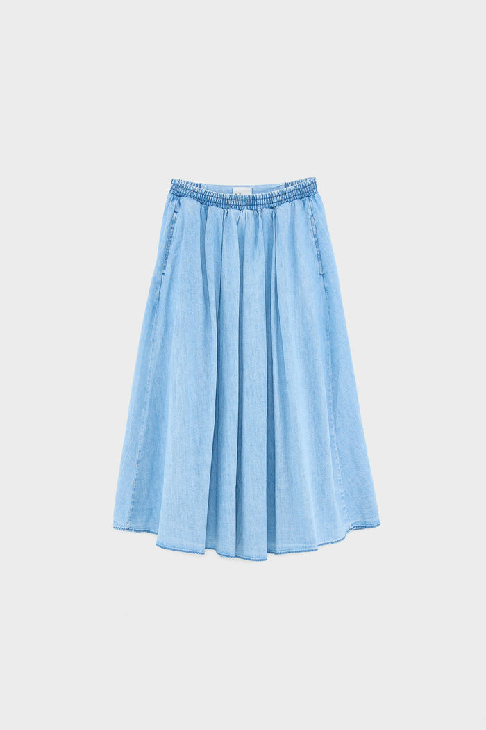 Bellerose Woogie Midi A-line Skirt (251 / W / LT BLUE BLEACH)