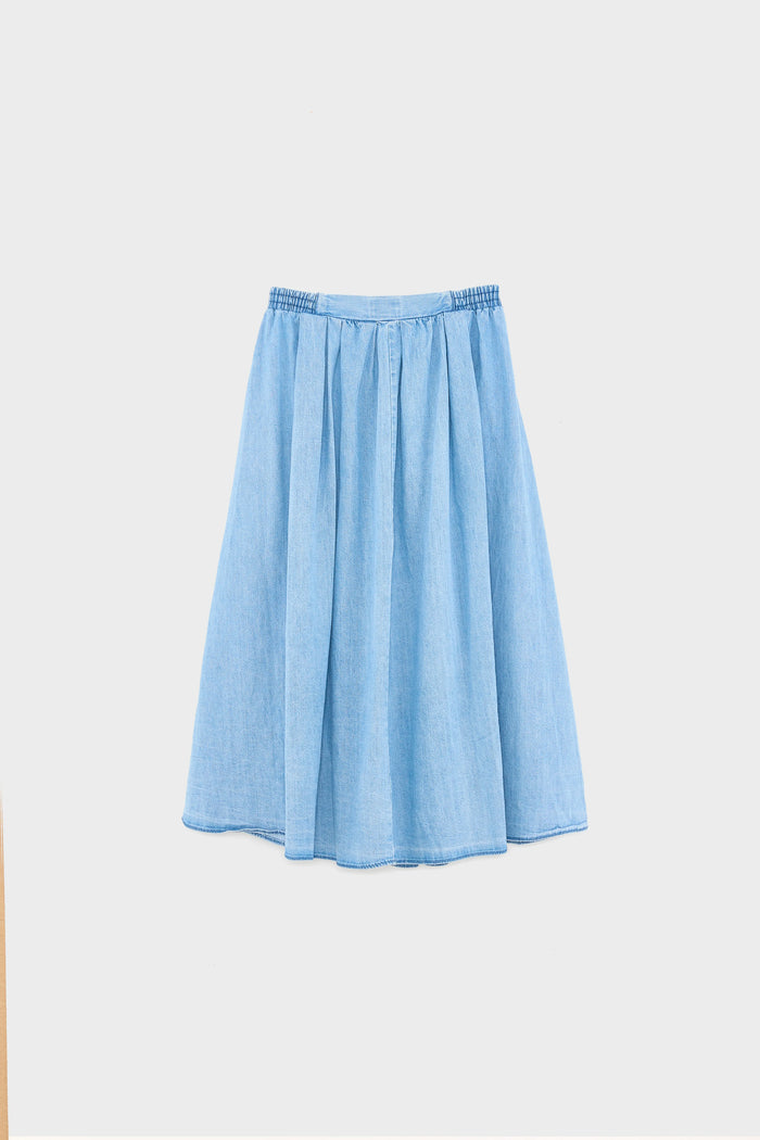 Bellerose Woogie Midi A-line Skirt (251 / W / LT BLUE BLEACH)
