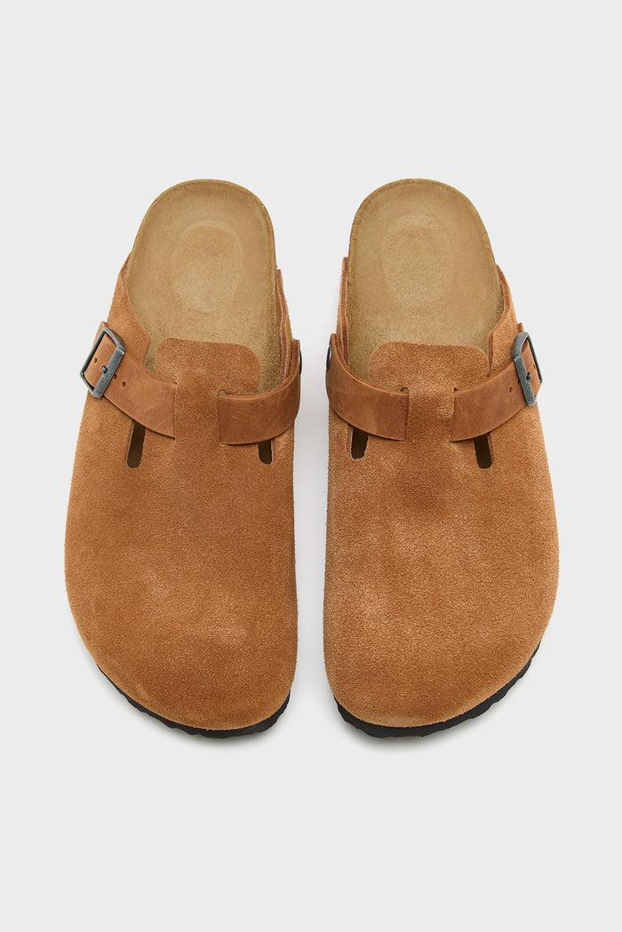 Birkenstock Birkenstock Boston Mixed Leather Clogs For Men
