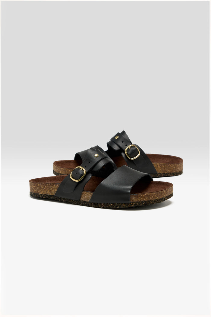 Bosabo Bosabo Black Leather Sandals