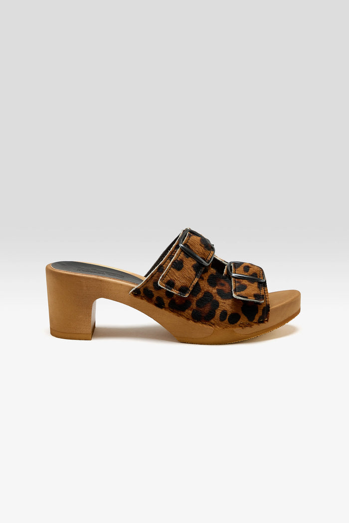 Bosabo Bosabo Guepard Hair-On Leather Heel Sandals