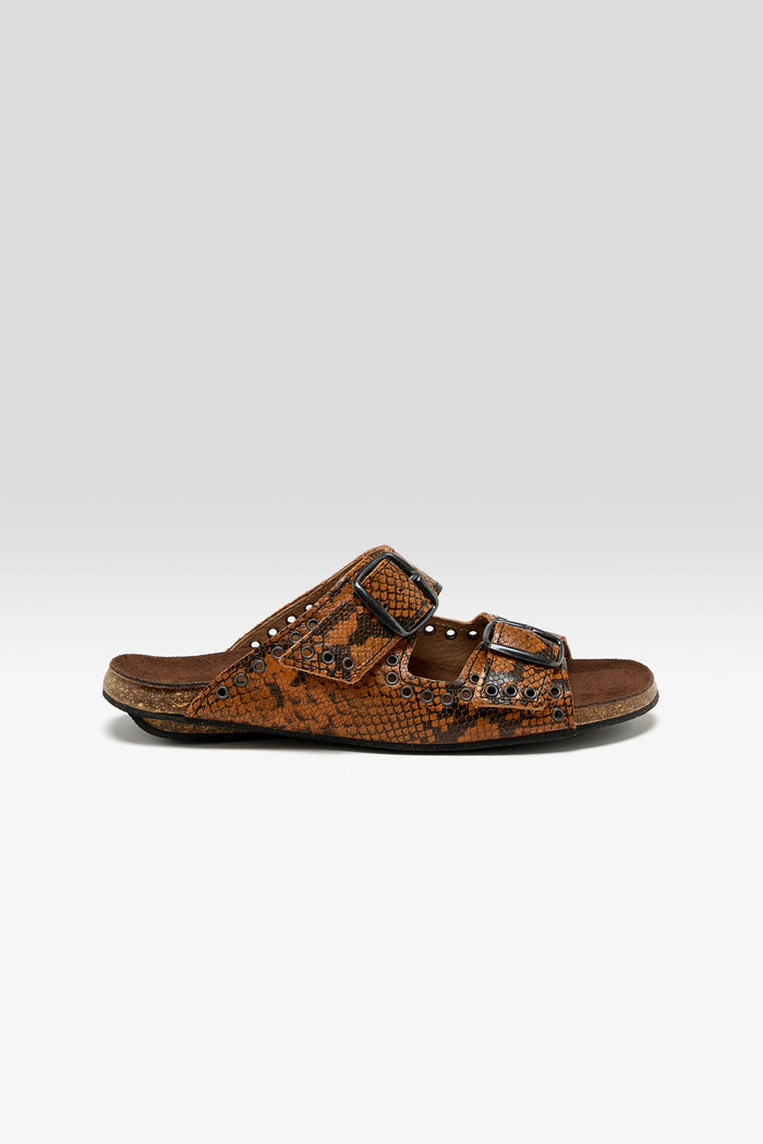 Bosabo Bosabo Œillet Python Leather Sandals