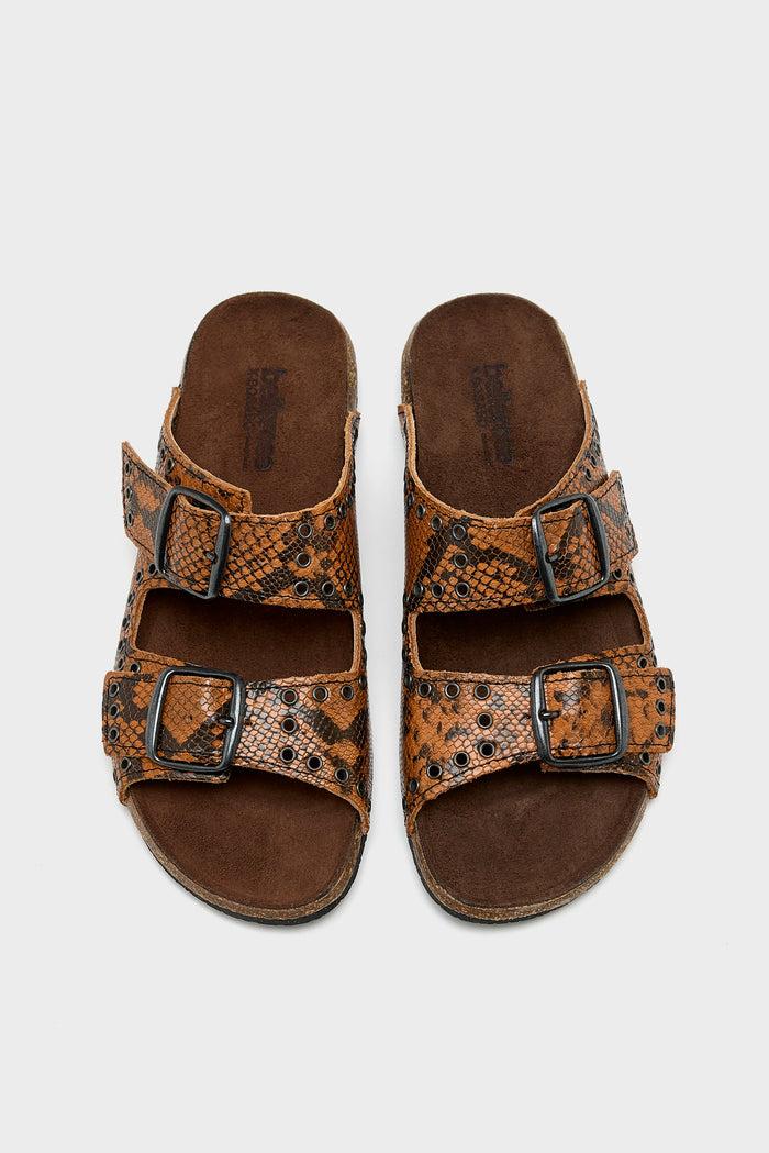 Bosabo Bosabo Œillet Python Leather Sandals