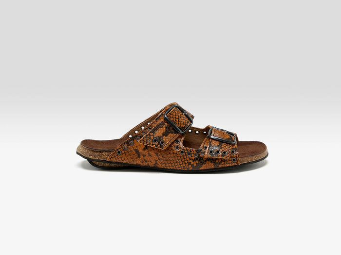 Bosabo Bosabo Œillet Python Leather Sandals