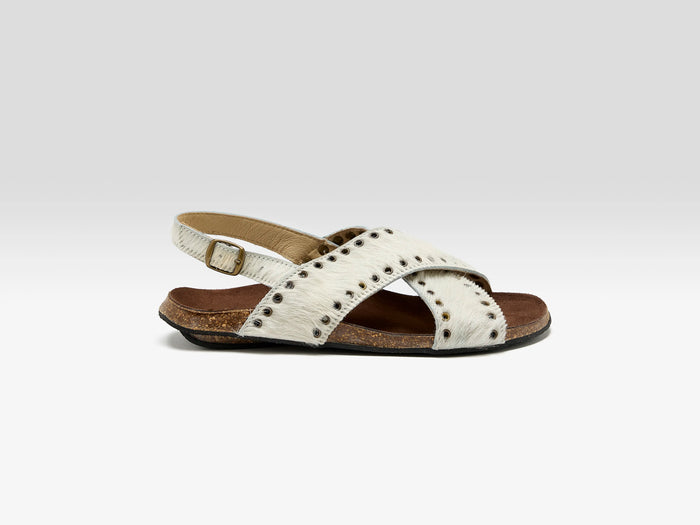 Bosabo Bosabo Tevir Hair-On Leather Sandals