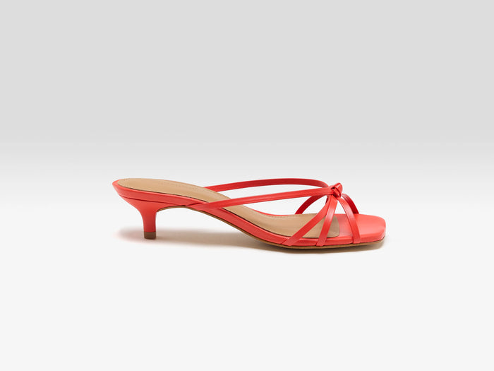 Flattered Flattered Eunisa Kitten Heel Poppy Red Sandals