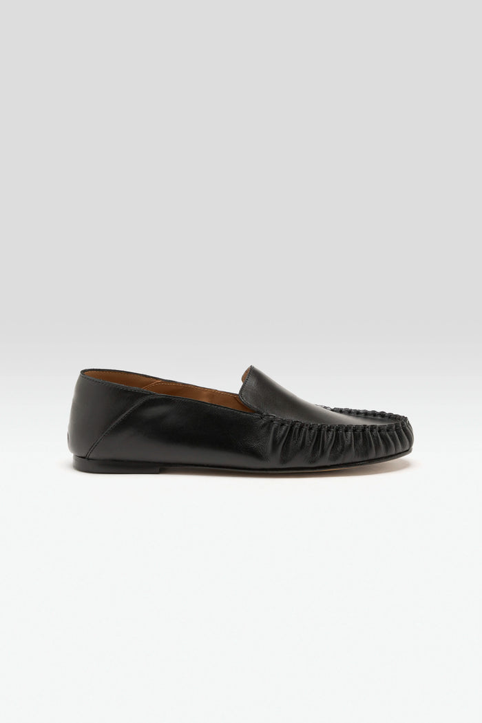 Flattered Flattée Mocassins Bon Bon En Cuir Noir