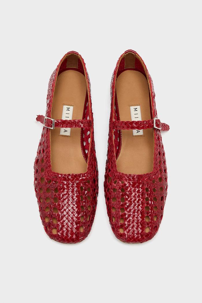 Miista Miista Ballerines Yeida Rouge Foncé