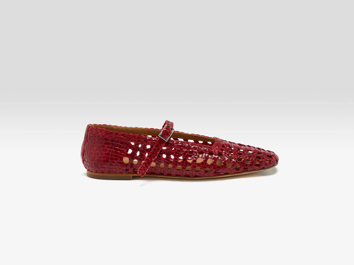 Miista Miista Ballerines Yeida Rouge foncé