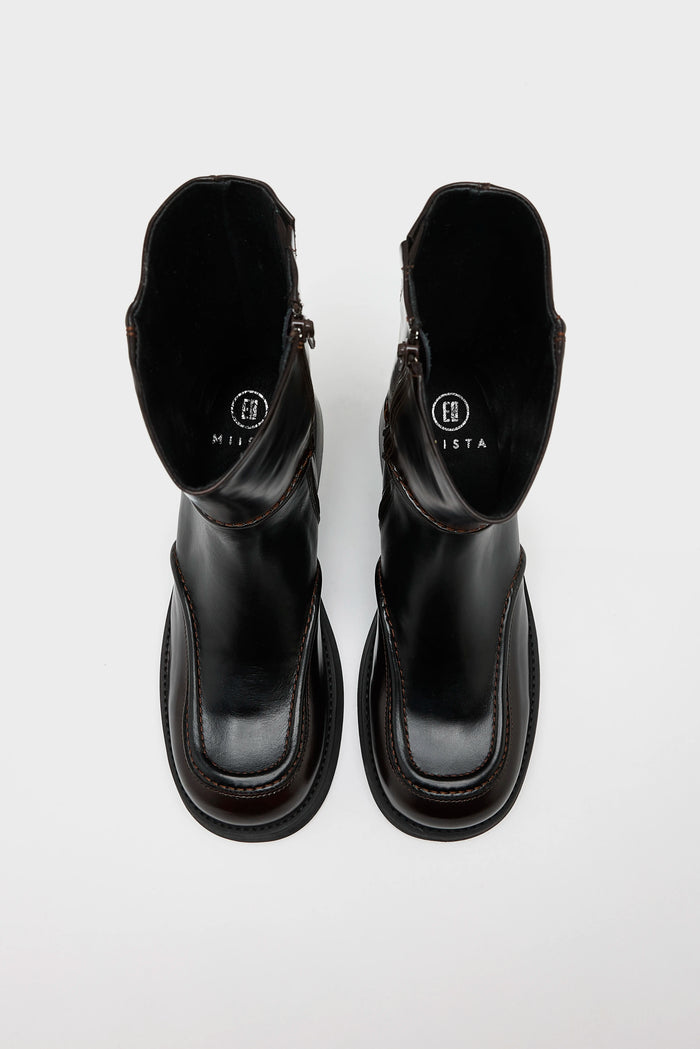 Miista Miista Bottes Inne Marron En Cuir
