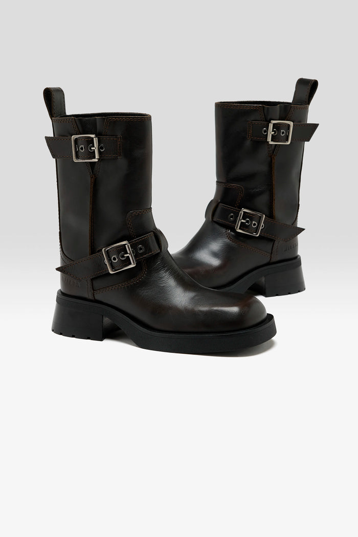 Miista Miista Bottines à Boucles Renate Marron