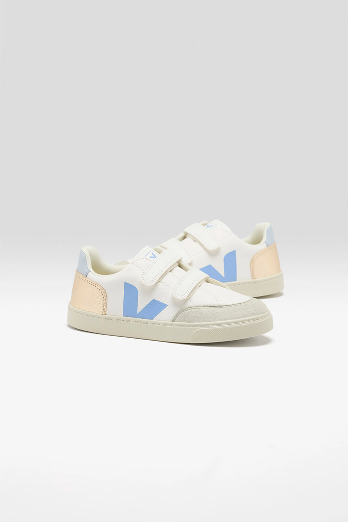 Veja Veja V-12 Chromefree Leather Sneakers For Kids