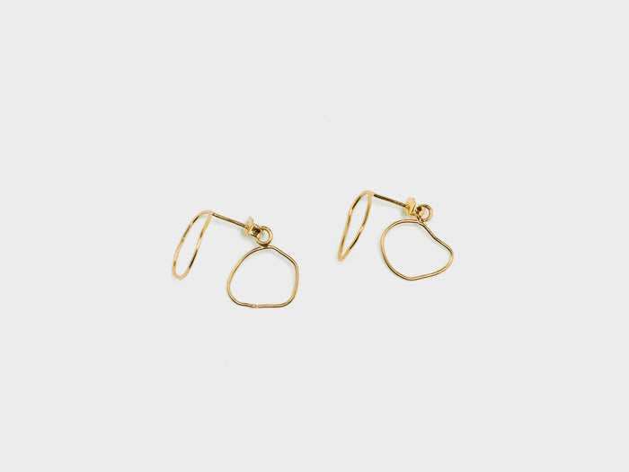 Bdm studio BDM Studio Capucine Double Stud Gold Earrings