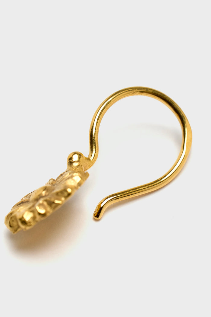 Sylvie Gilbert GilbertGilbert Flower Gold Pendant Earrings