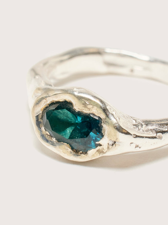 Simuero Simuero Bague En Argent Et émeraude Faro