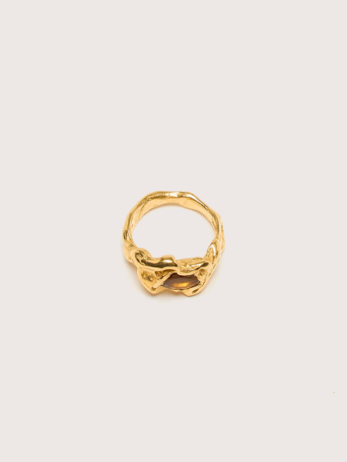 Simuero Simuero Bague Or Et Citrine Ola