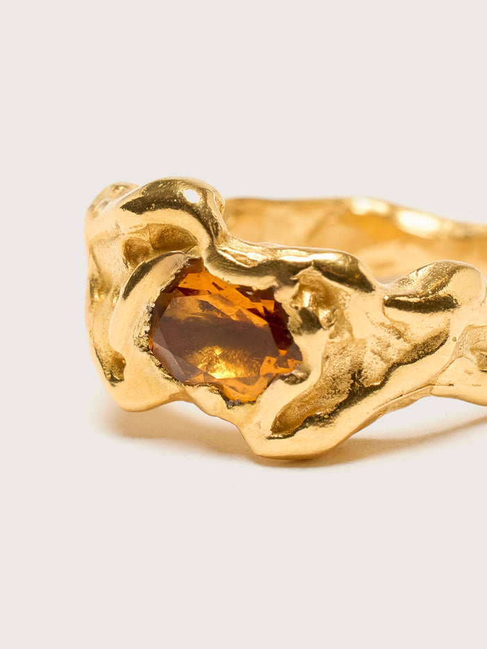Simuero Simuero Bague Or Et Citrine Ola