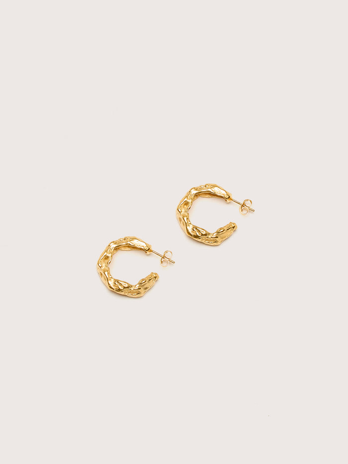 Simuero Simuero Boucles D'oreilles Cabo Or Texturé