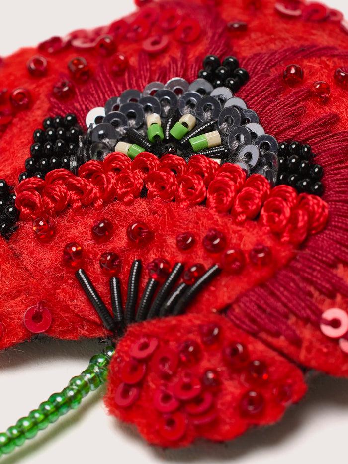 Trovelore Trovelore Broche Coquelicot Rouge