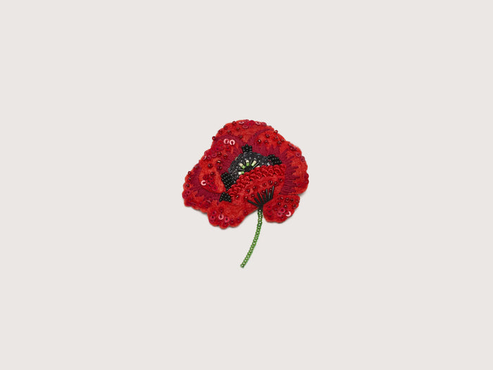Trovelore Trovelore Broche Coquelicot Rouge