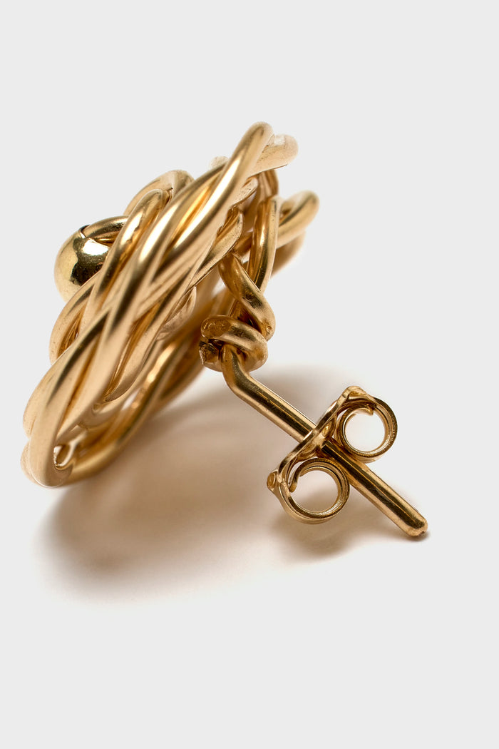 Yay Yay Large Rosa Chip Gold Earrings