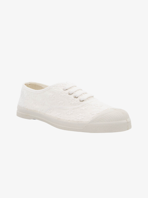 Bensimon TENNIS BRODERIE ANGLAISE Ecru BENSIMON