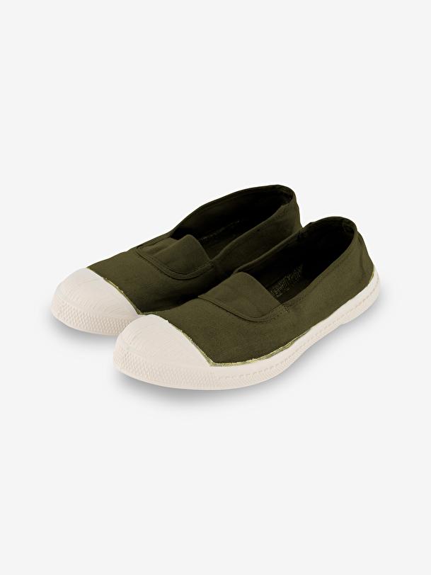 Bensimon TENNIS ELASTIQUE FEMME Kaki BENSIMON