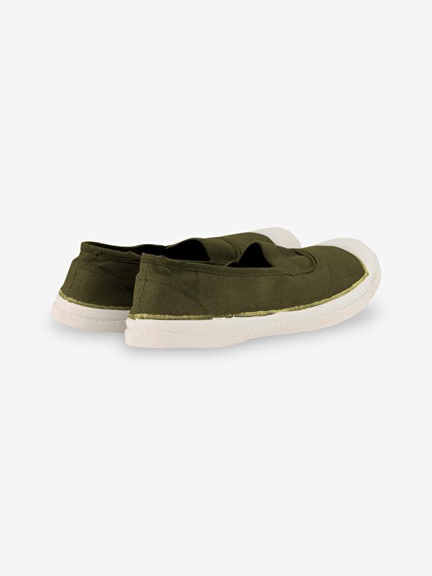 Bensimon TENNIS ELASTIQUE FEMME Kaki BENSIMON