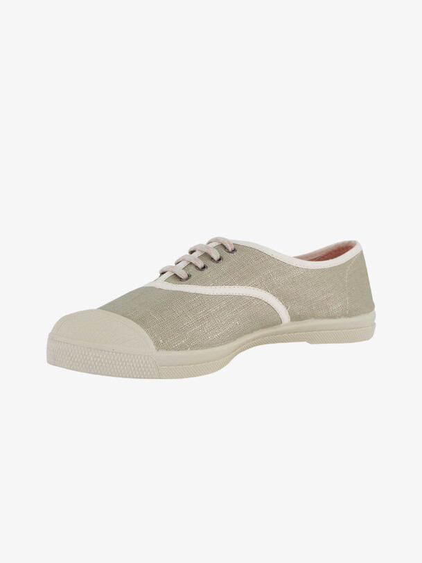 Bensimon TENNIS LAC SHINY LINEN Silver BENSIMON