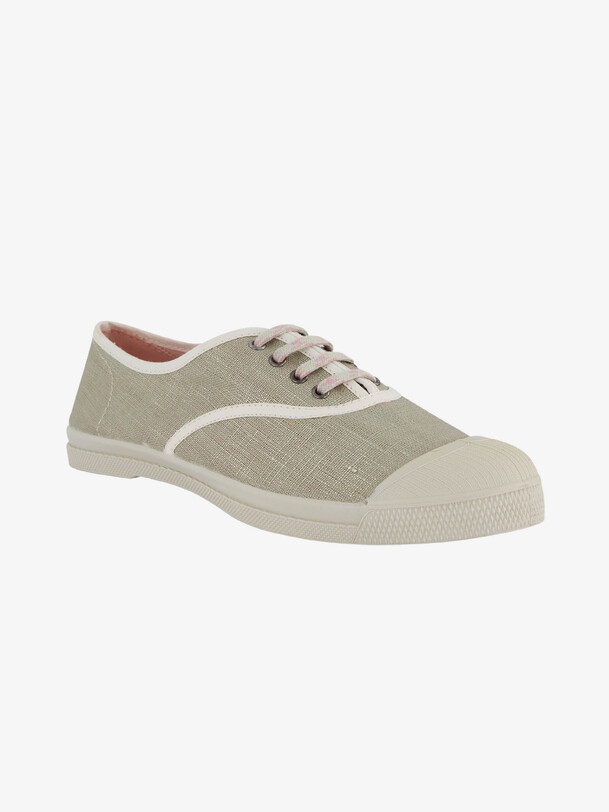 Bensimon TENNIS LAC SHINY LINEN Silver BENSIMON