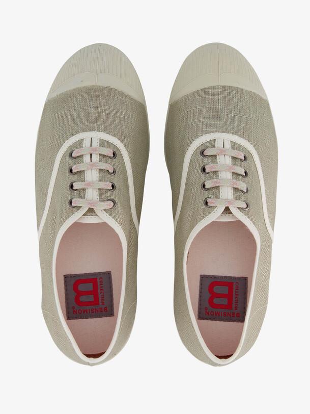 Bensimon TENNIS LAC SHINY LINEN Silver BENSIMON